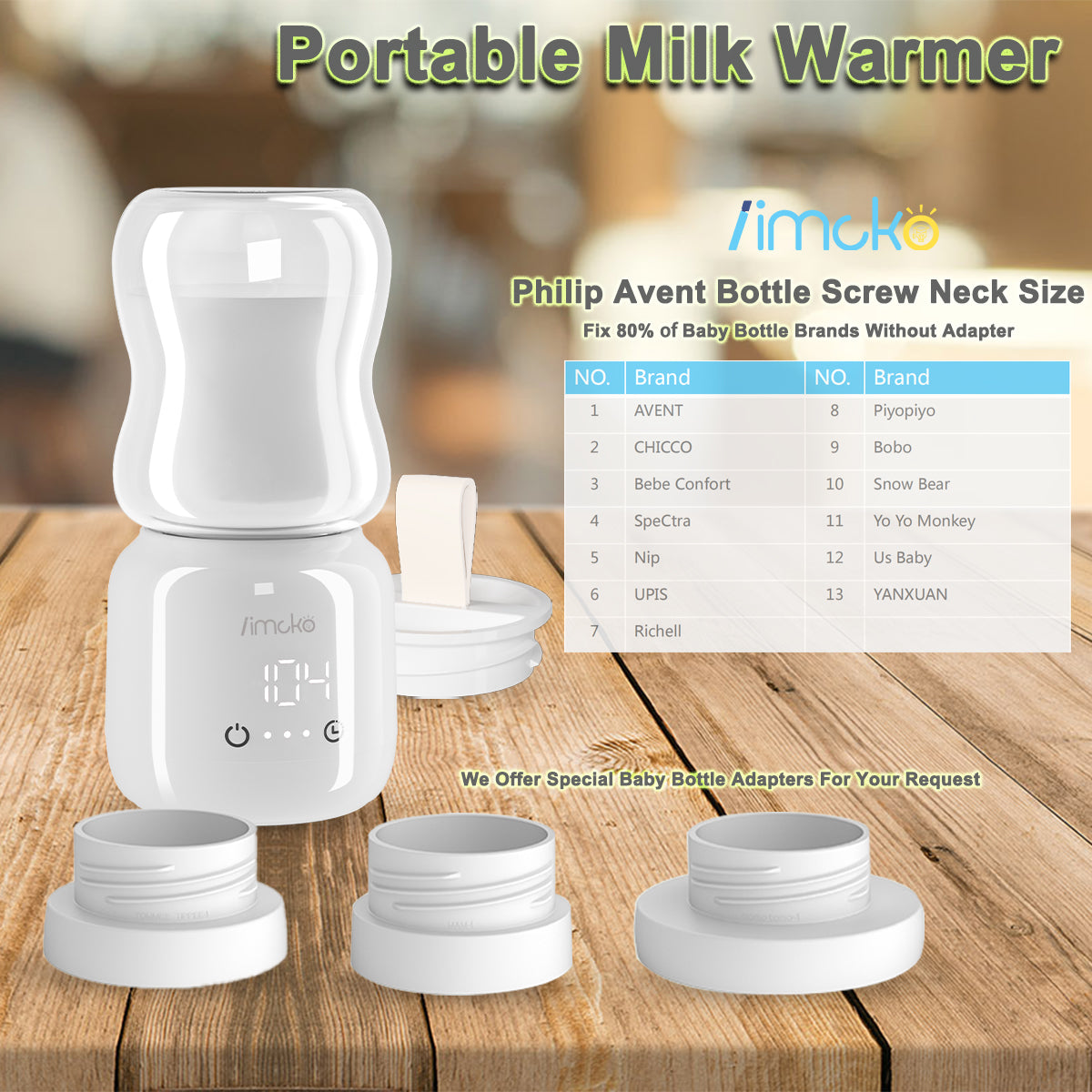 Portable Water Warmer for Formula, Breastmilk, 10.8 Ounce Milk